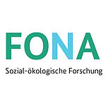 Logo mit Text "FONA Sozial-?kologische Forschung"